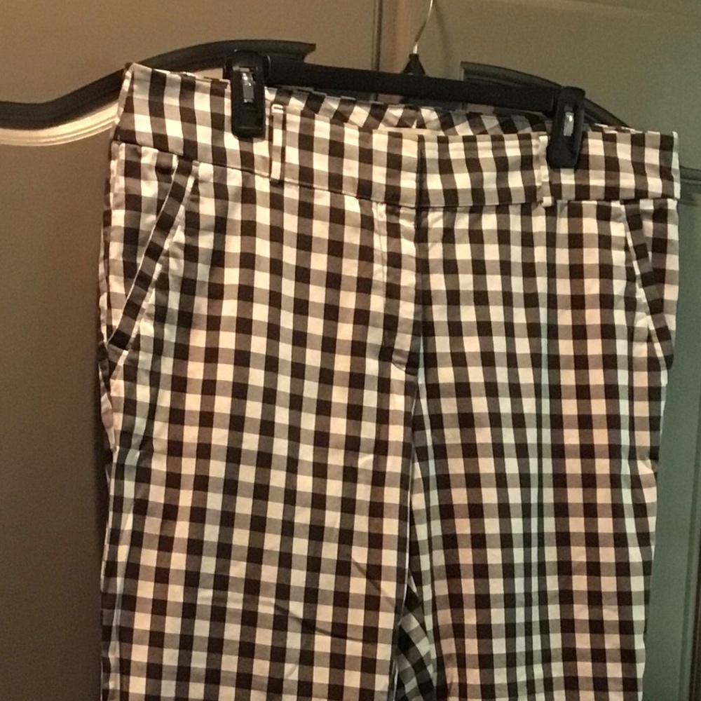 Loft Black and White Check Pant